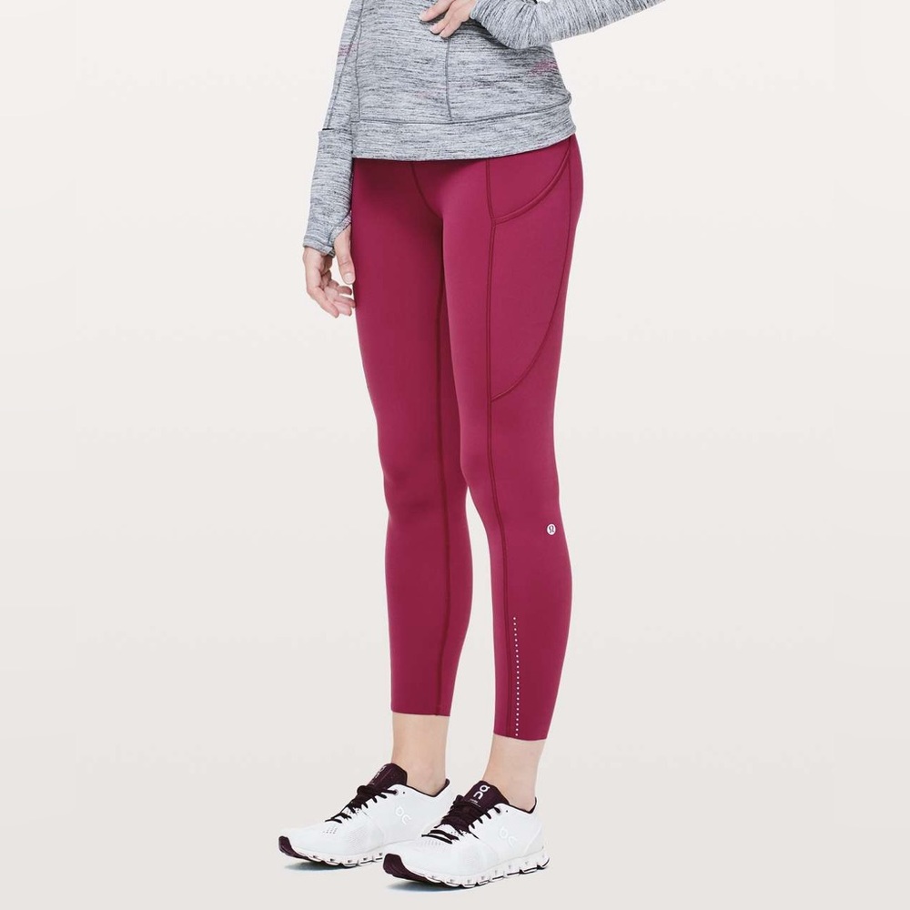 Lululemon Fast and Free 7/8 Tight II Nulux 25” - Star Ruby